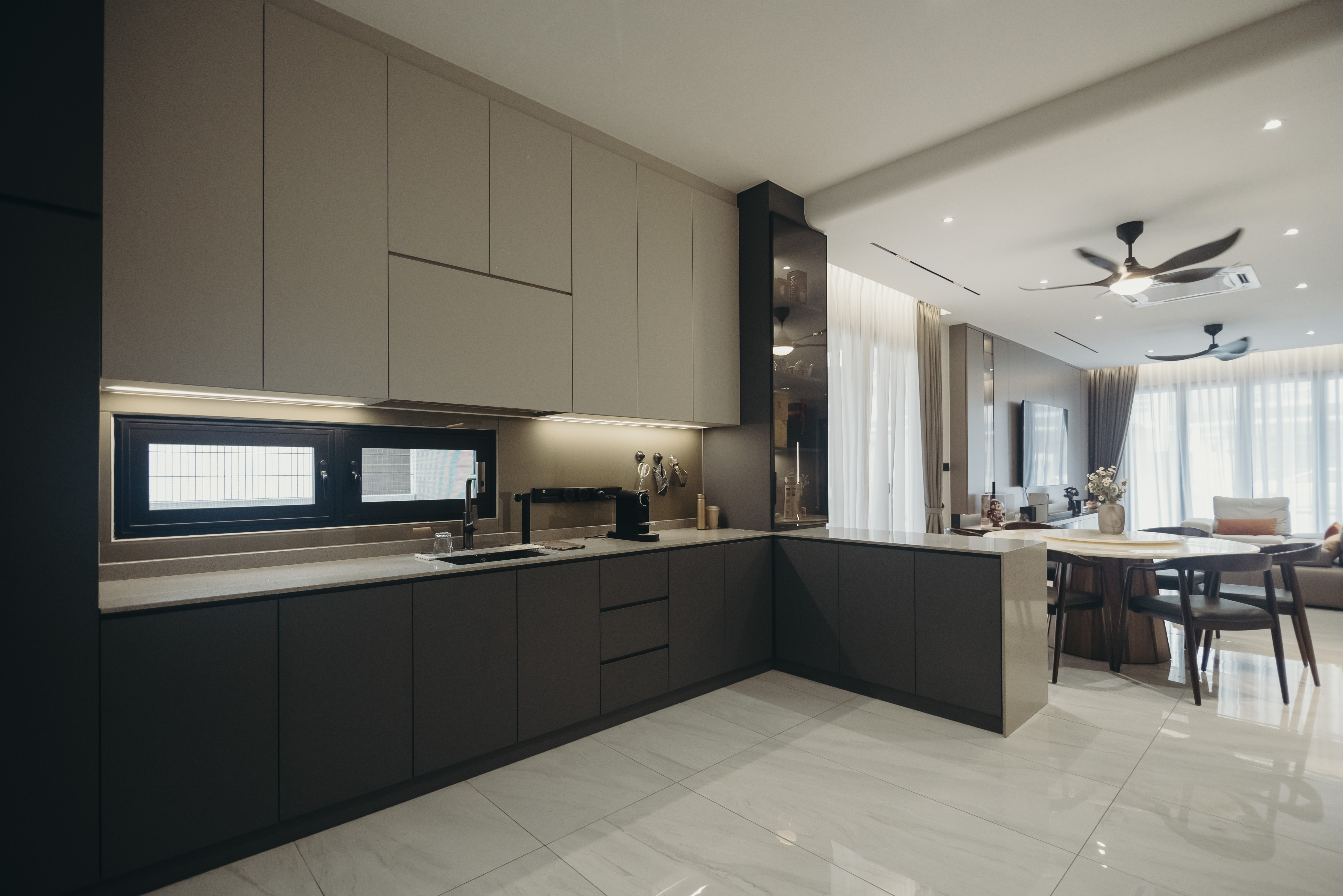 Impian Emas 85 — warm minimalist residential interior design Johor Bahru Malaysia